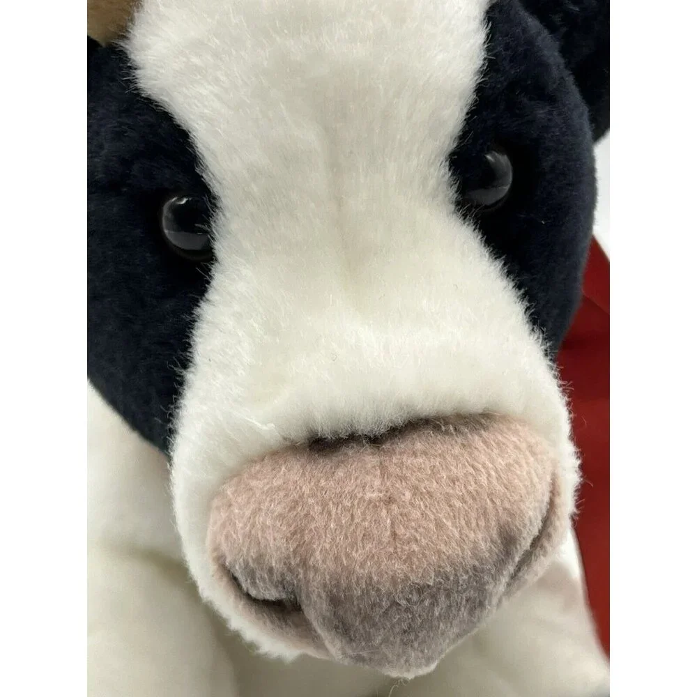 Gund‎ Gundimals Cow Plush Stuffed Animal 4028947 Black White 10 inch Realistic